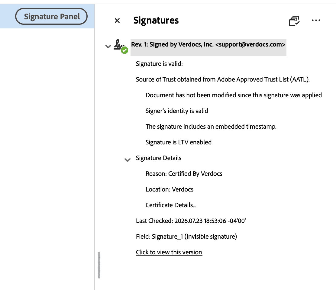 PDF Signatures